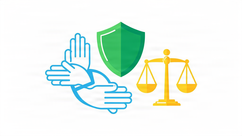 Vector illustration representing modern anti-slavery and ethical labor practices for QHCare.